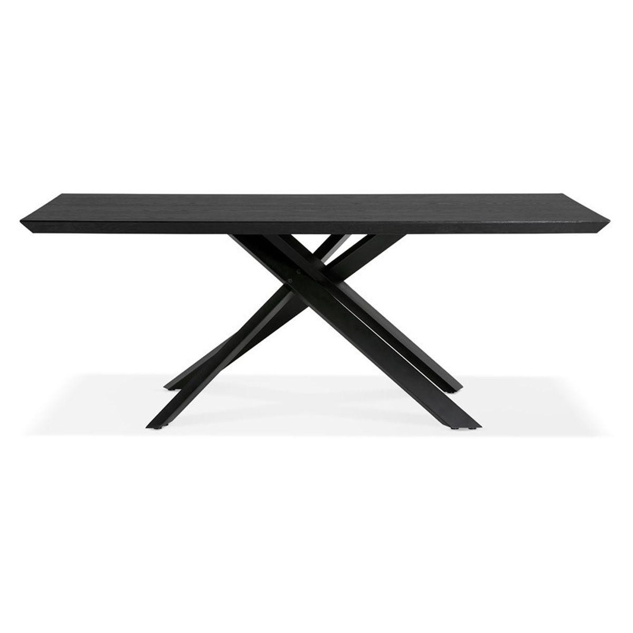 Voir la diapositive 2 : Paris Prix Table à manger en bois  laby  200cm noir