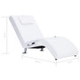 Voir la diapositive 6 : VIDAXL Chaise longue de massage avec oreiller Blanc Similicuir