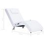 Voir la diapositive 6 : VIDAXL Chaise longue de massage avec oreiller Blanc Similicuir