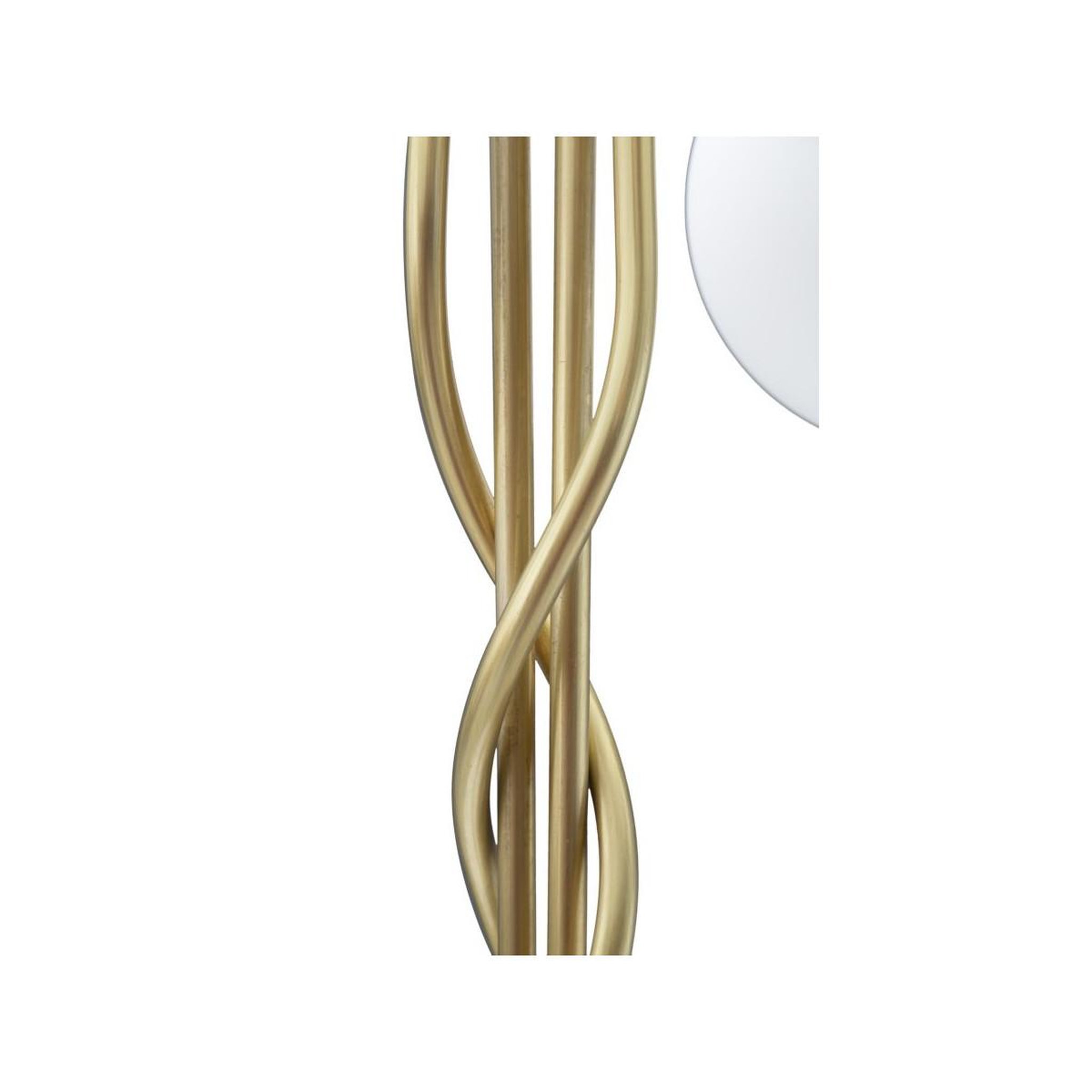 Voir la diapositive 5 : Paris Prix Lampadaire design 4 sphères  glamy  176cm blanc & or