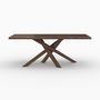 Voir la diapositive 6 : Rendez vous déco Table rectangulaire en bois d'hévéa massif foncé 8 personnes - Robin