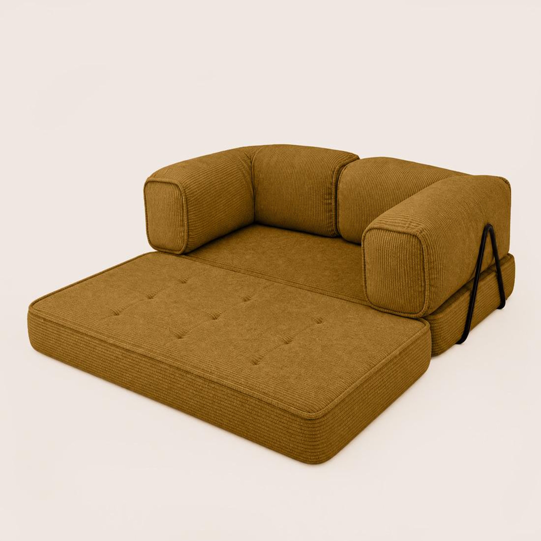 Voir la diapositive 4 : BEST MOBILIER Poppy - canapé 3 places convertible en velours côtelé