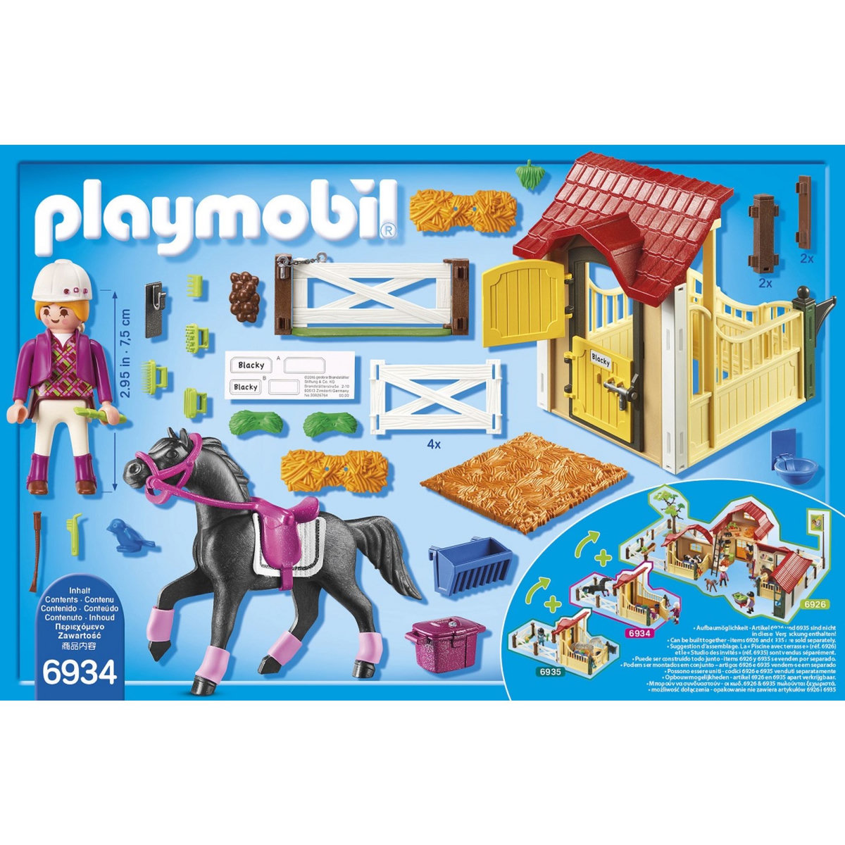 PLAYMOBIL 6934 - Country - Box avec cavalière et pur-sang Arabe