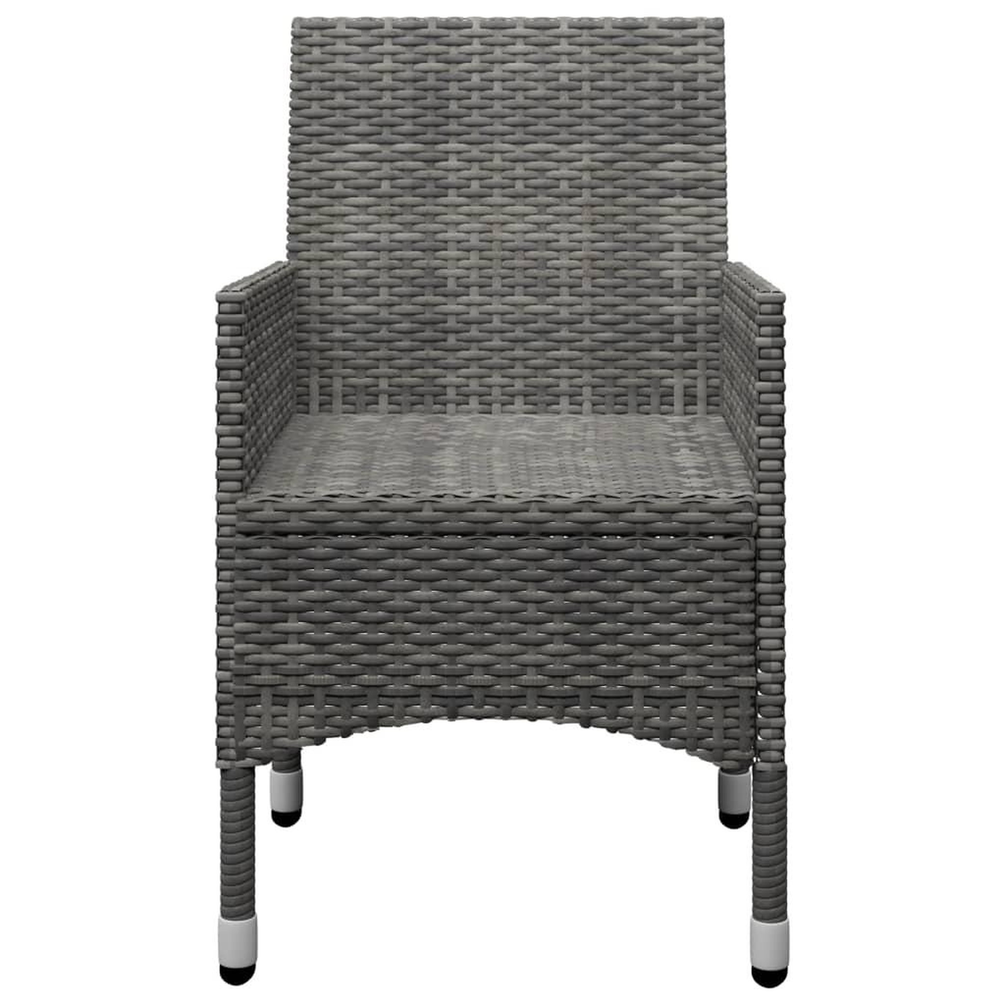 Voir la diapositive 5 : VIDAXL Ensemble a manger de jardin 5 pcs Gris