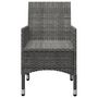 Voir la diapositive 5 : VIDAXL Ensemble a manger de jardin 5 pcs Gris
