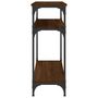 Voir la diapositive 5 : VIDAXL Table console chene marron 75x29x75 cm bois d'ingenierie