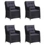 Voir la diapositive 5 : VIDAXL Ensemble a manger de jardin 5 pcs Noir