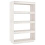 Voir la diapositive 2 : VIDAXL Bibliotheque/Separateur de piece Blanc 80x35x135 cm Pin massif