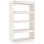 Voir la diapositive 2 : VIDAXL Bibliotheque/Separateur de piece Blanc 80x35x135 cm Pin massif