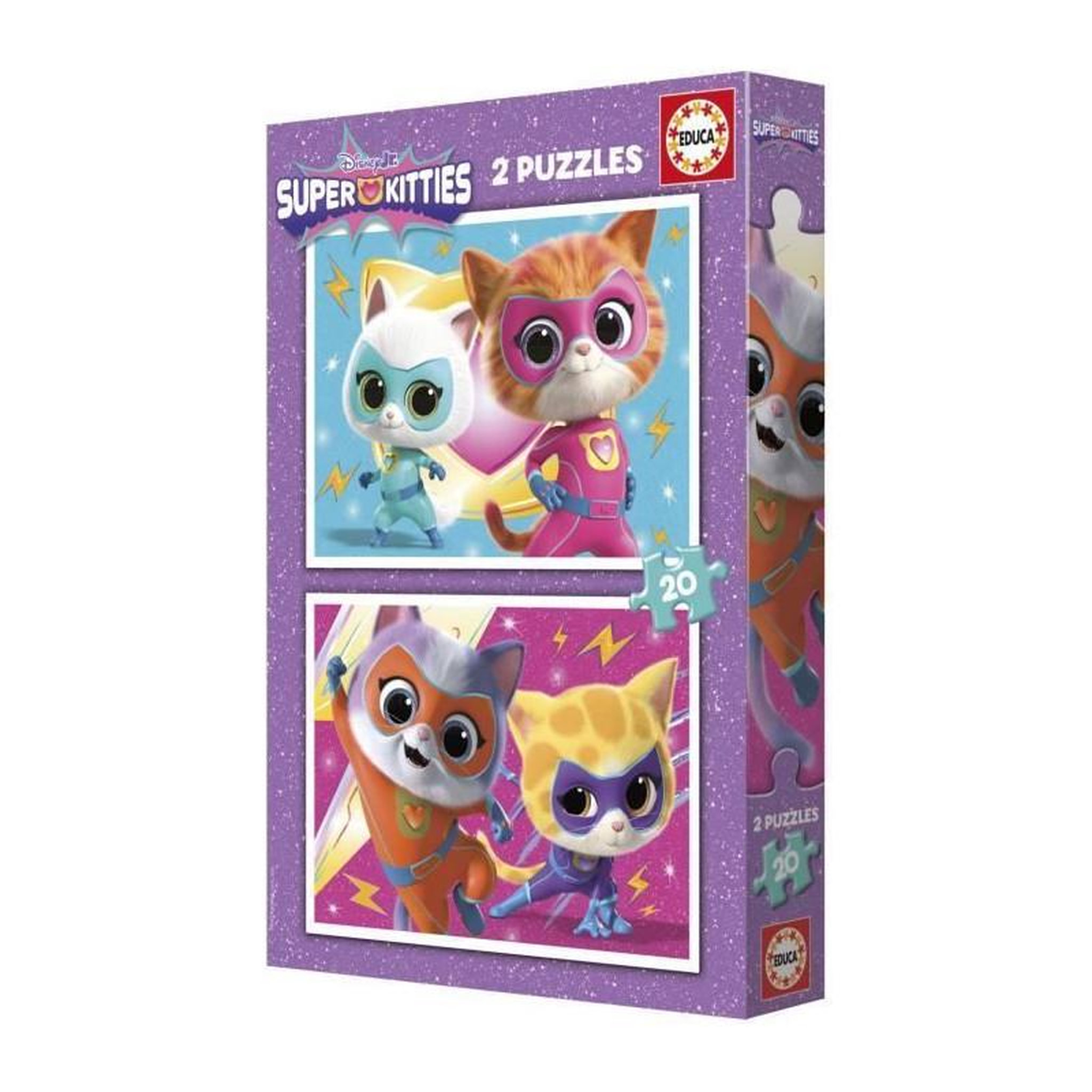 Voir la diapositive 4 : EDUCA Puzzles 2x20 super kitties