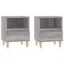 Voir la diapositive 2 : VIDAXL Tables de chevet 2 pcs Sonoma gris 40x35x50 cm