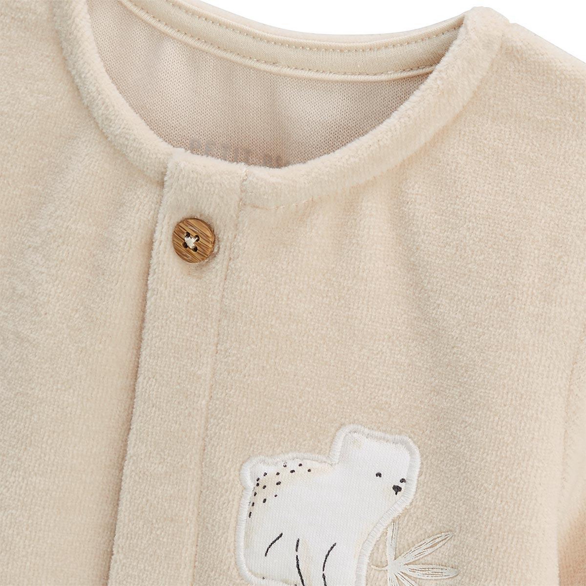 Voir la diapositive 2 : Petit Béguin Ensemble gilet et pantalon bébé en velours Câlins