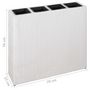 Voir la diapositive 6 : VIDAXL Lit sureleve de jardin avec 4 pots Resine tressee Blanc