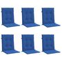 Voir la diapositive 3 : VIDAXL Coussins de chaise de jardin a dossier bas lot de 6 bleu royal