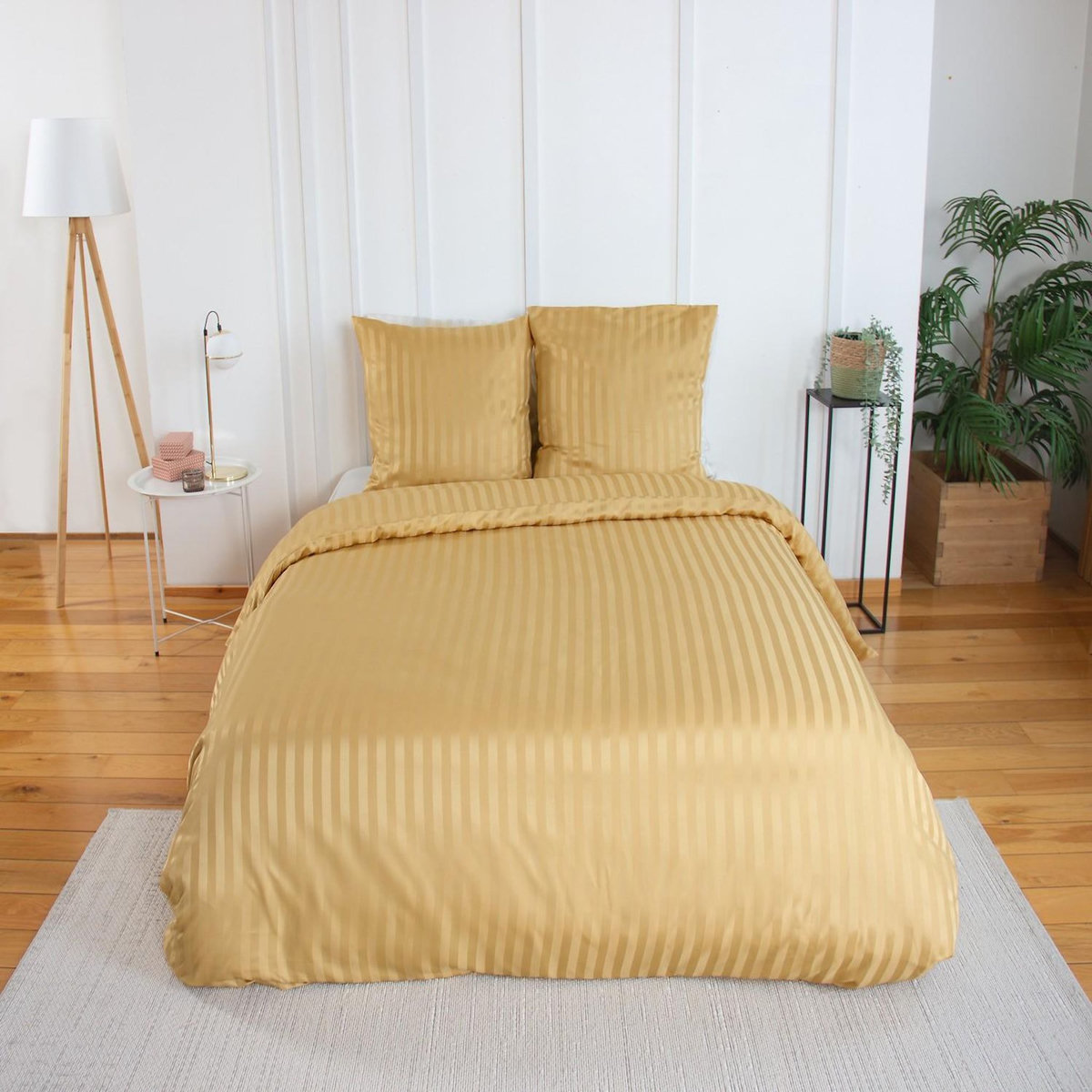 Home collection Parure housse de couette 100% satin de microfibre