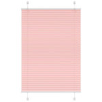 VIDAXL Store plisse rose 100x100 cm largeur du tissu 99,4 cm polyester