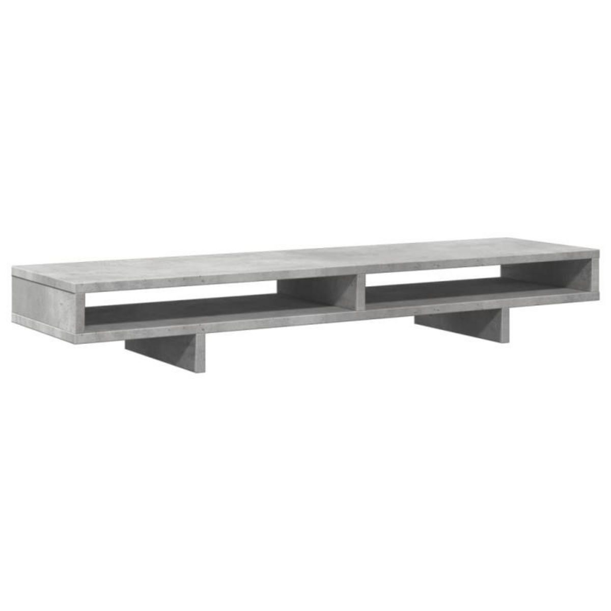VIDAXL Support de moniteur gris béton 100x27x15 cm bois d ingénierie