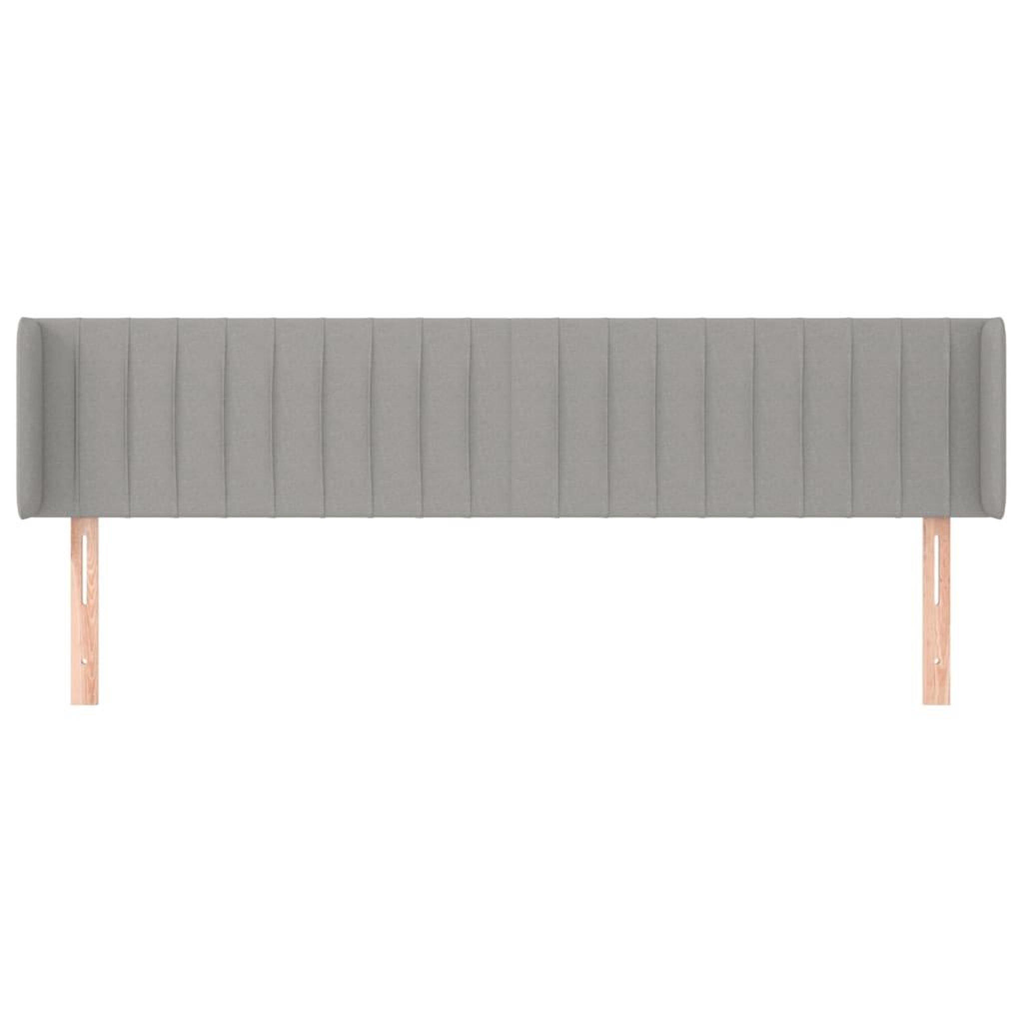 Voir la diapositive 3 : VIDAXL Tete de lit avec oreilles Gris clair 163x16x78/88 cm Tissu
