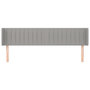 Voir la diapositive 3 : VIDAXL Tete de lit avec oreilles Gris clair 163x16x78/88 cm Tissu
