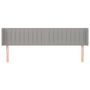 Voir la diapositive 3 : VIDAXL Tete de lit avec oreilles Gris clair 163x16x78/88 cm Tissu