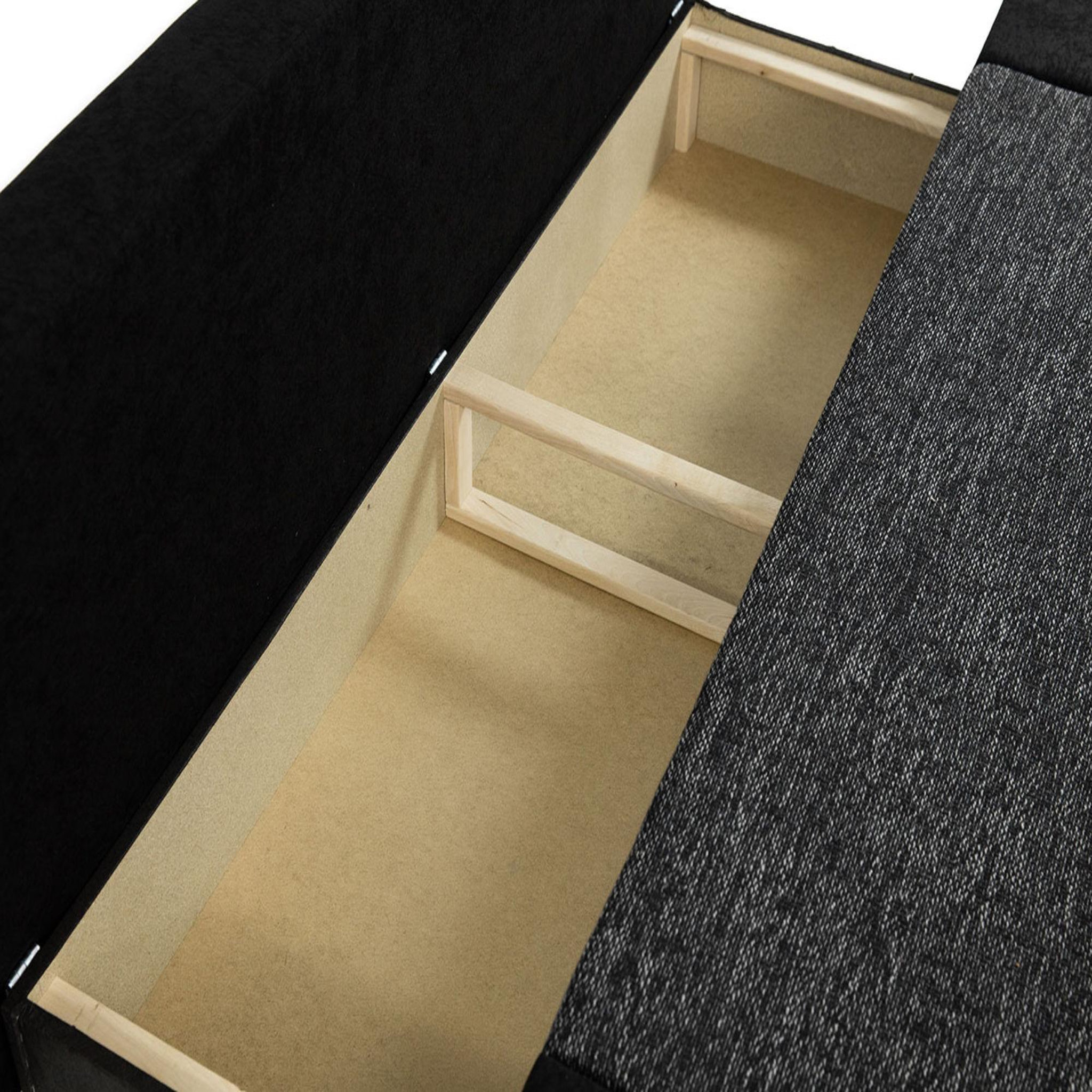 Voir la diapositive 5 : BEST MOBILIER Elio - canapé 3 places convertible - avec coffre - style contemporain