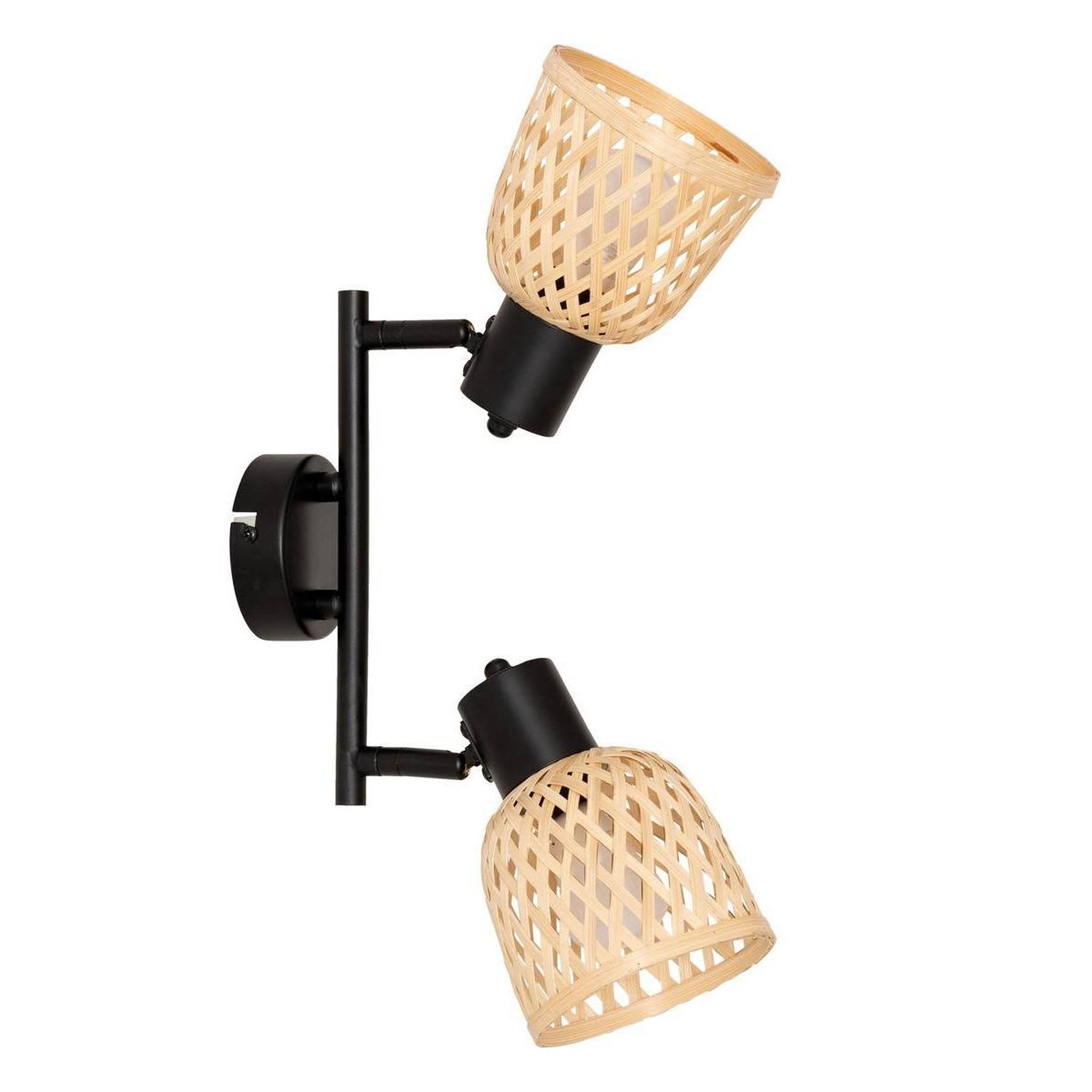 Voir la diapositive 3 : ATMOSPHERA Plafonnier 2 Lampes Orientables  Lio  28cm Naturel