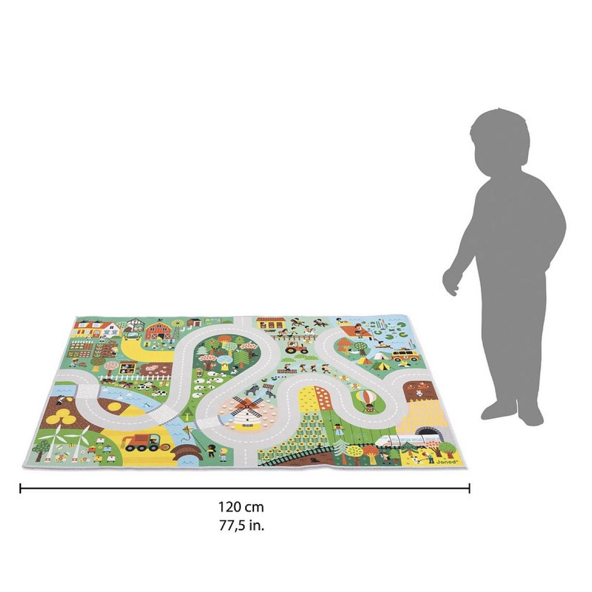 Voir la diapositive 2 : Juratoys-Janod Cross Road Tapis de route La campagne