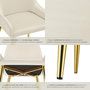 Voir la diapositive 5 : tectake Chaise rembourrée en velours rembourré beige Lot de 4