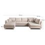 Voir la diapositive 6 : LISA DESIGN Rune - canapé panoramique - 7 places - style scandinave - droit