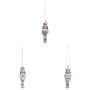 Voir la diapositive 2 : ATMOSPHERA Lot de 3 Sujets de Noël  Casse Noisette  10cm Argent