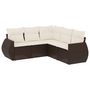 Voir la diapositive 2 : VIDAXL Salon de jardin avec coussins 5 pcs marron resine tressee