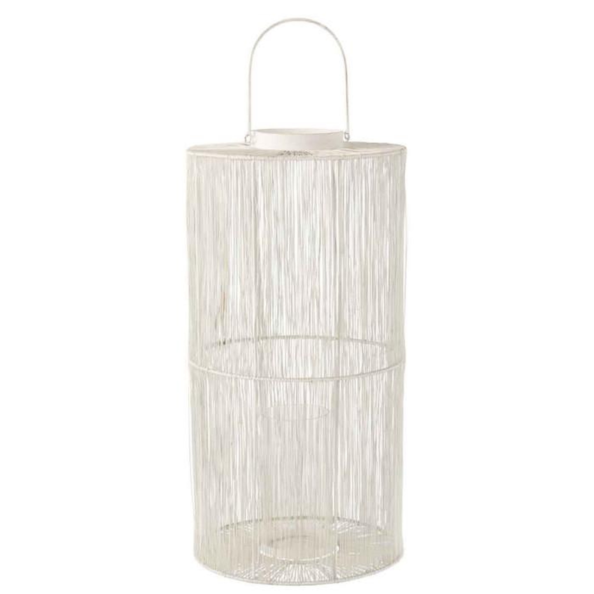 Voir la diapositive 1 : Paris Prix Lanterne Déco en Métal  Vivena  60cm Blanc Mat