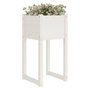 Voir la diapositive 3 : VIDAXL Jardinieres 2 pcs Blanc 40x40x81 cm Bois massif de pin