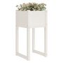 Voir la diapositive 3 : VIDAXL Jardinieres 2 pcs Blanc 40x40x81 cm Bois massif de pin