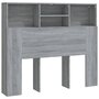 Voir la diapositive 2 : VIDAXL Armoire de tete de lit Sonoma gris 120x19x103,5 cm