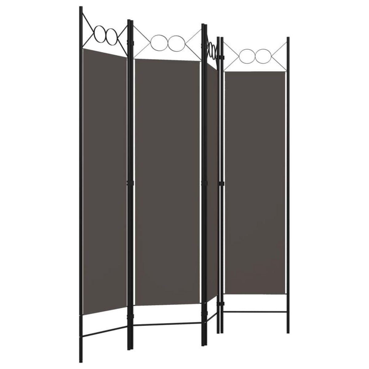VIDAXL Cloison de separation 4 panneaux Anthracite 160 x 180 cm