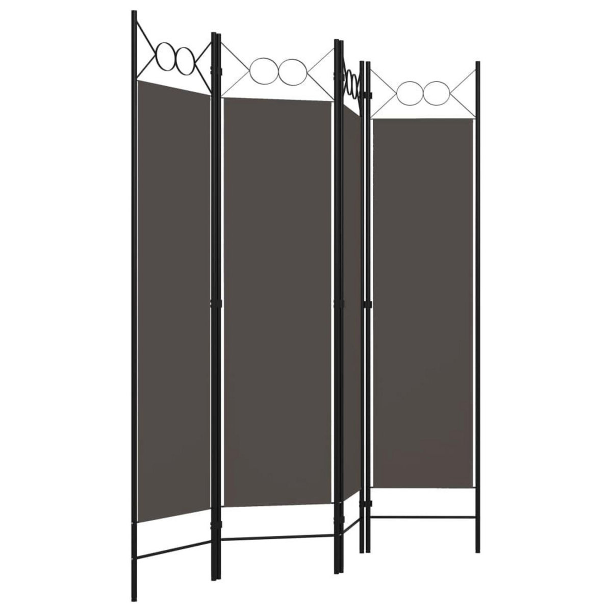 VIDAXL Cloison de separation 4 panneaux Anthracite 160 x 180 cm