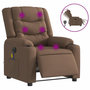 Voir la diapositive 4 : VIDAXL Fauteuil inclinable de massage electrique marron tissu