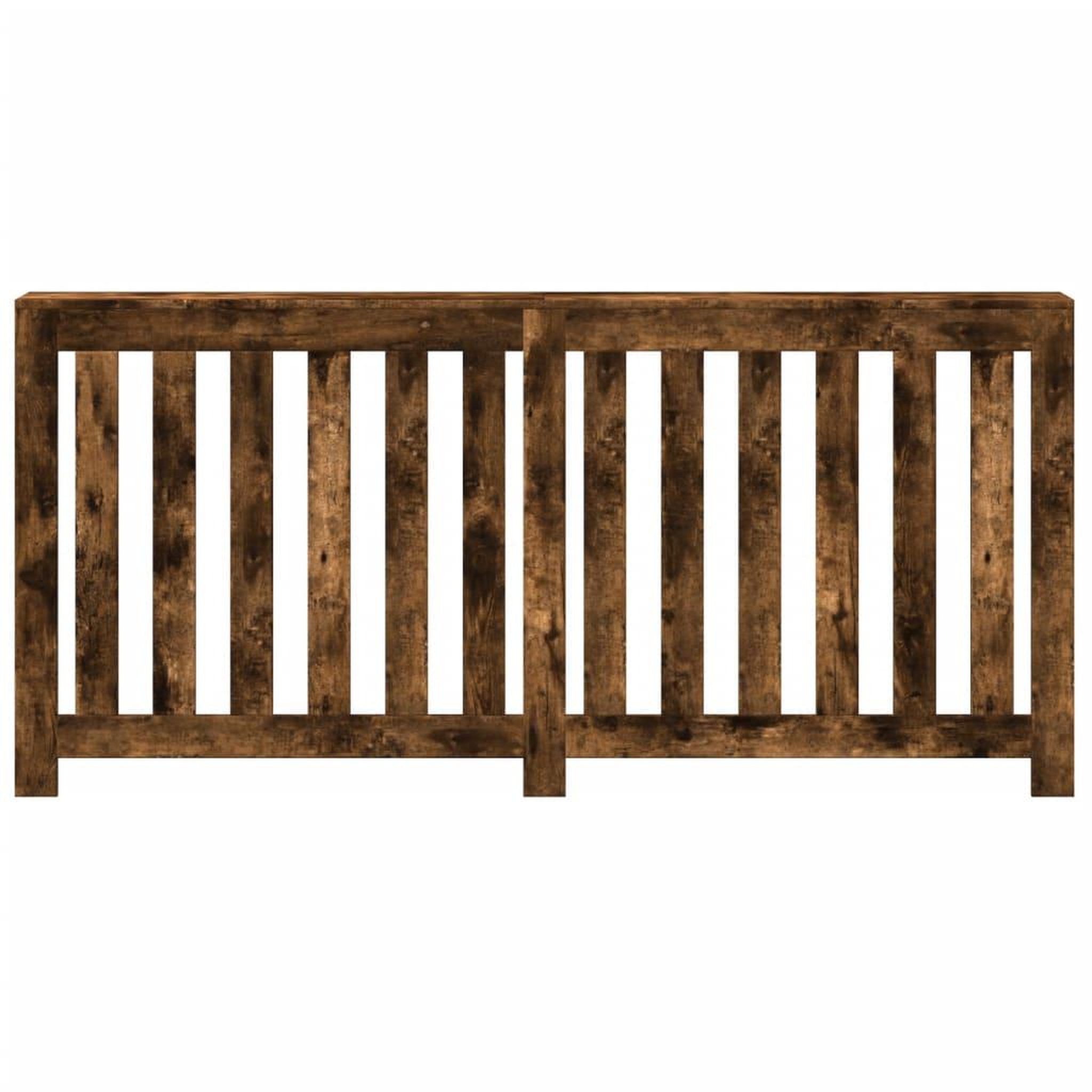 Voir la diapositive 3 : VIDAXL Cache-radiateur chene fume 175x20x82 cm bois d'ingenierie