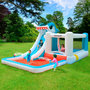 Voir la diapositive 2 : AIRMYFUN Château Aquatique Gonflable pour enfants 4,80m - Aire de jeux avec Toboggan et Piscine - Sharky Bay