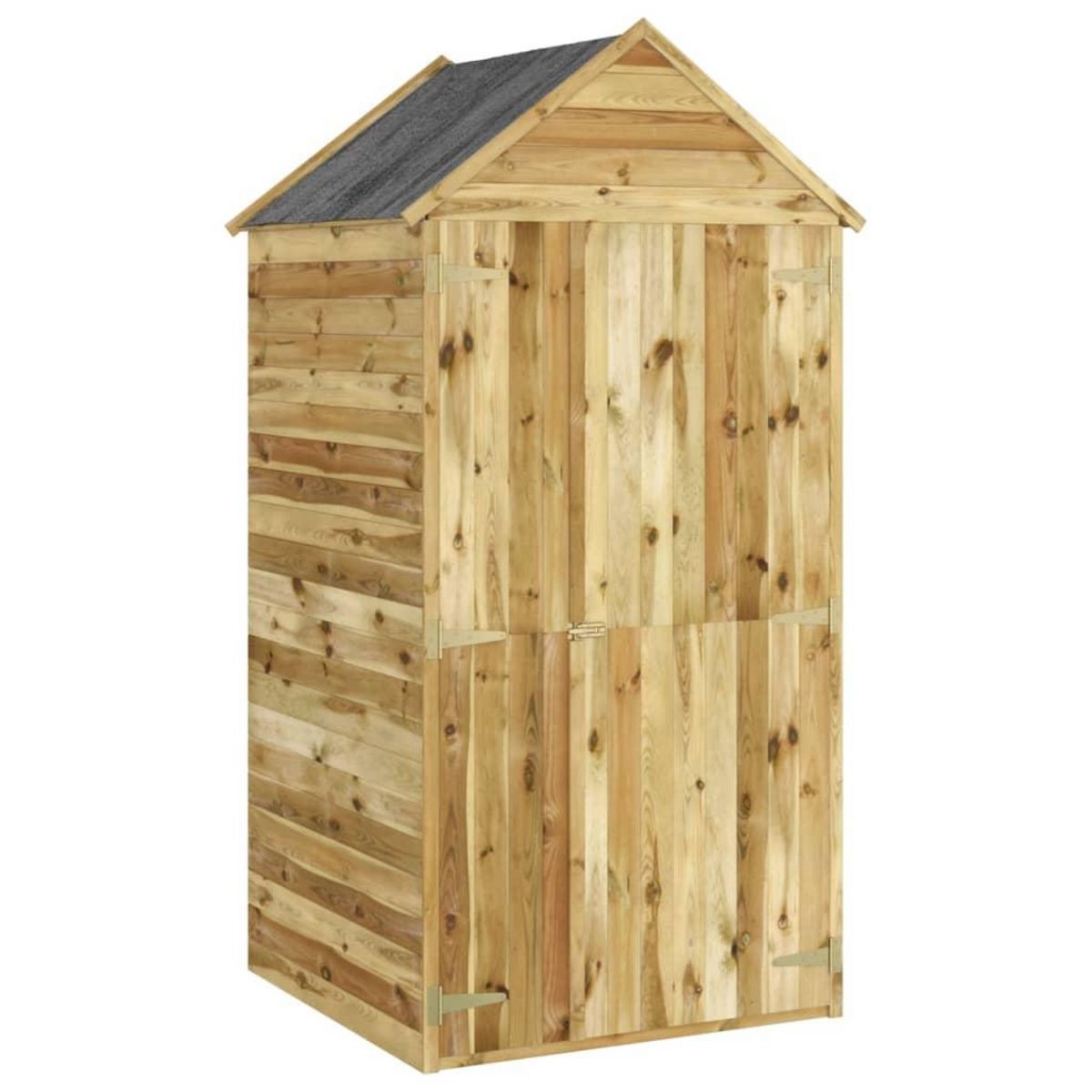 VIDAXL Abri a outils avec porte 107x107x220 cm Bois de pin impregne