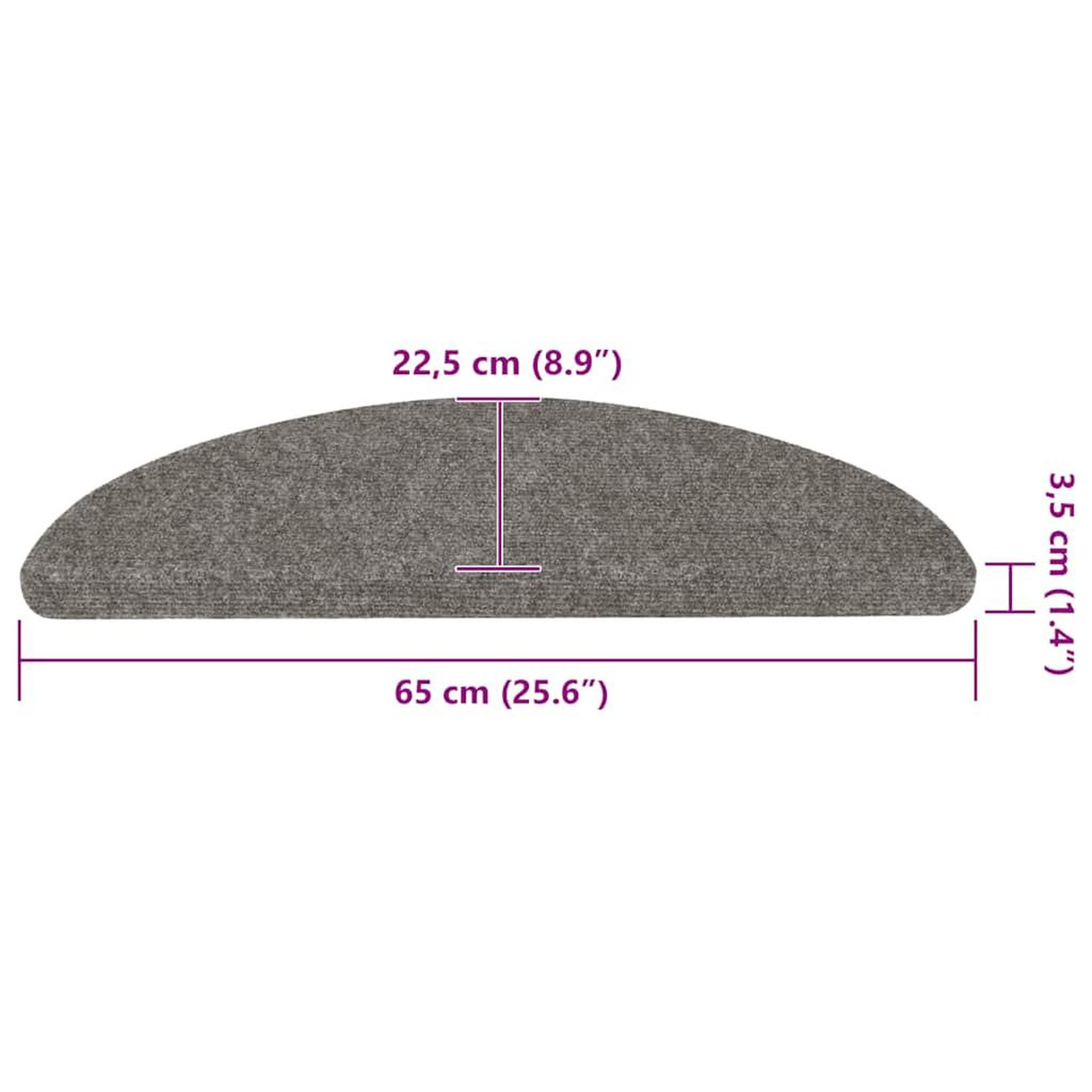 Voir la diapositive 6 : VIDAXL Tapis d'escalier auto-adhesifs 20 pcs gris 65x22,5x3,5 cm
