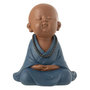 Voir la diapositive 1 : Paris Prix Statuette Moine Zen  Grady  23cm Bleu