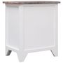 Voir la diapositive 4 : VIDAXL Table de chevet Marron et blanc 38x28x45 cm Bois de Paulownia