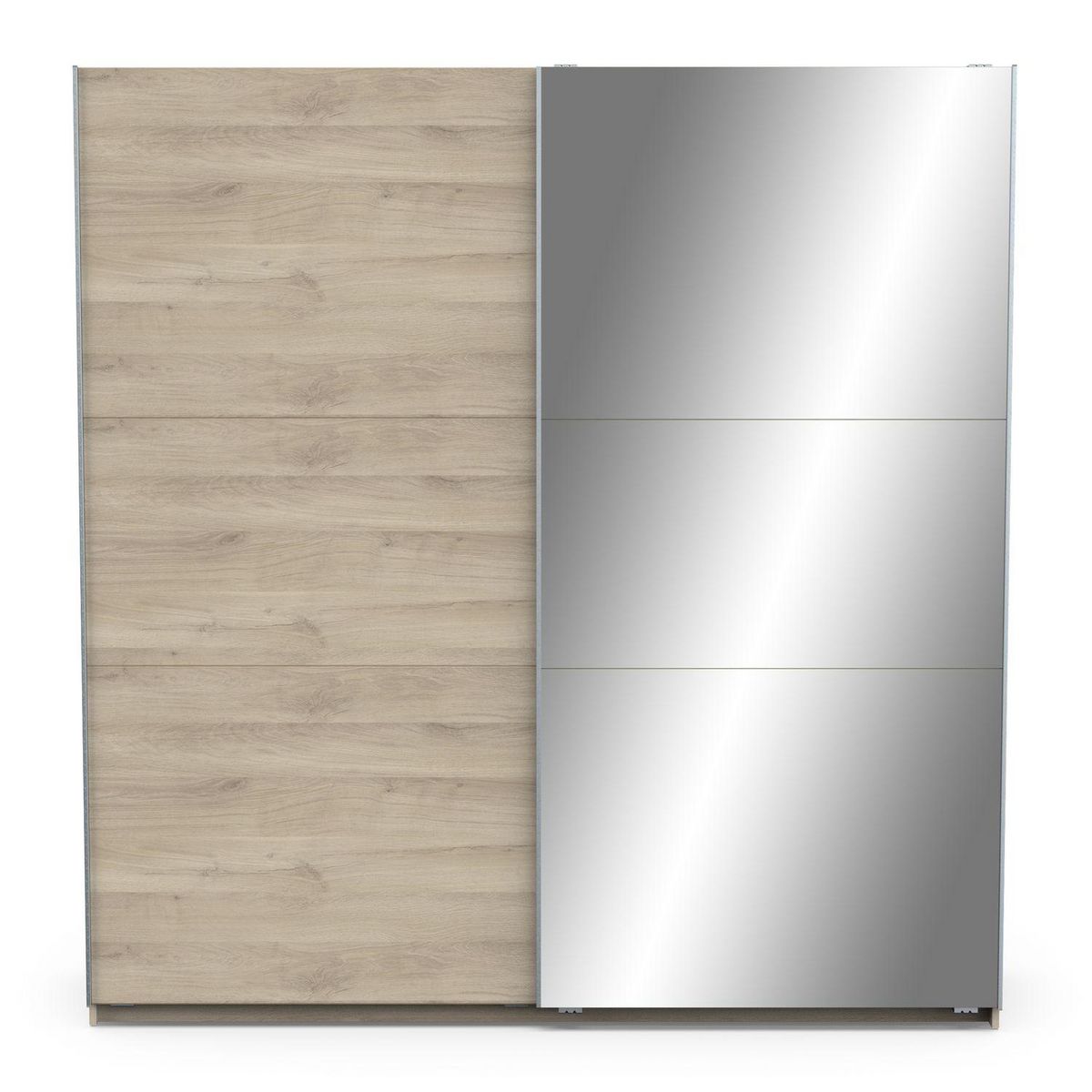 Armoire 2 portes coulissantes 1 miroir L200 cm THIBAULT