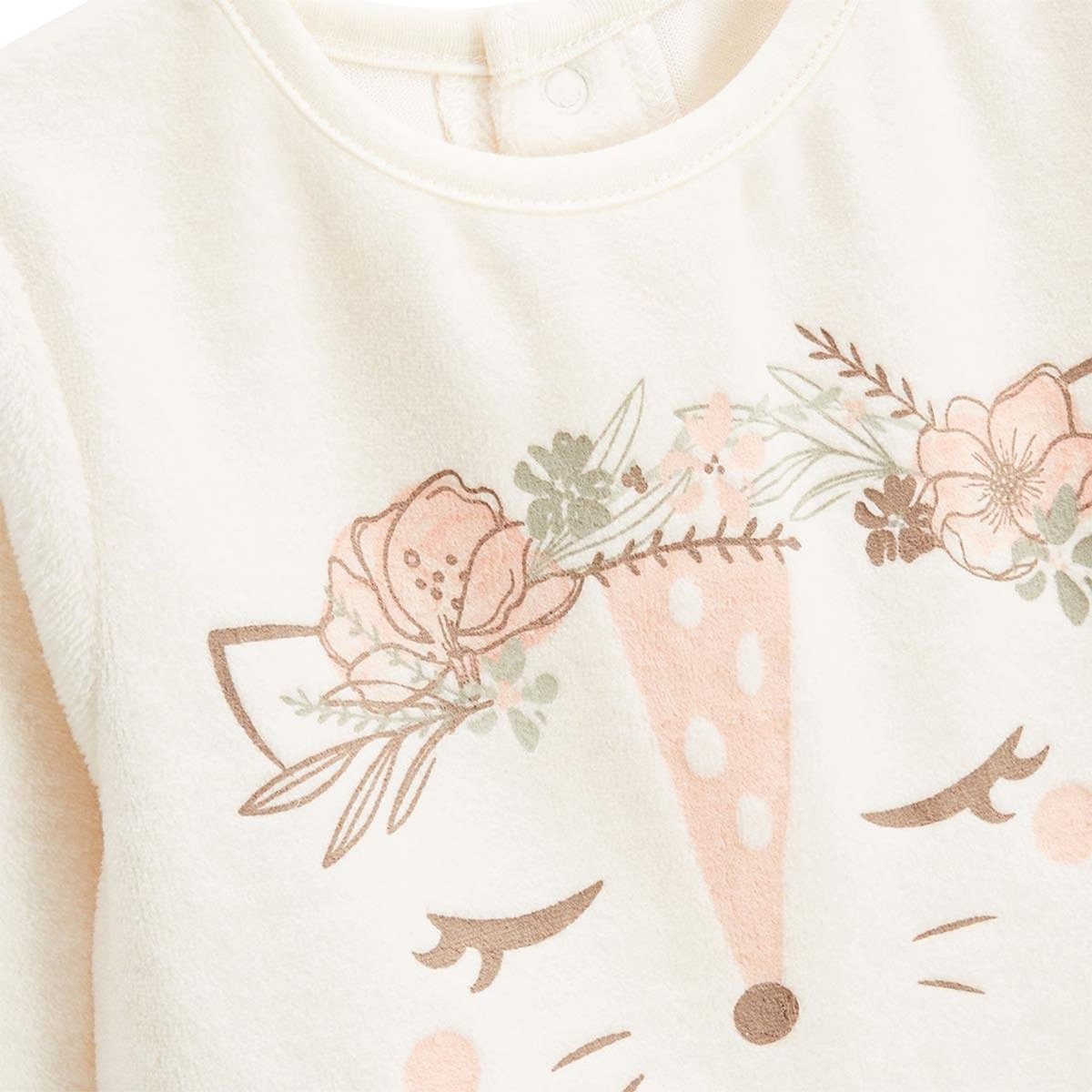 Petit Béguin Pyjama enfant 2 pièces en velours Lison