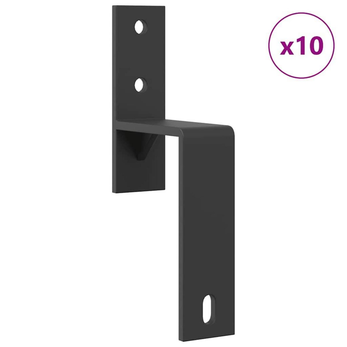 VIDAXL Kit de quincaillerie de porte coulissante 366 cm acier noir