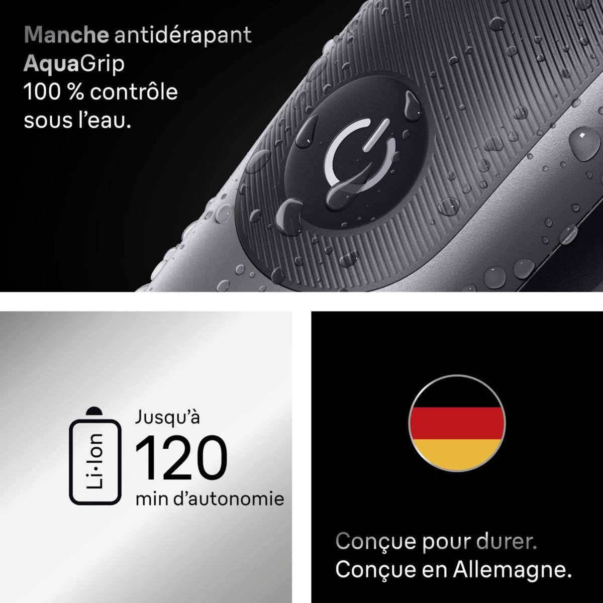 BRAUN Tondeuse multi usages AIO7560, 14 hauteurs de coupe, précision 0,5 mm, autonomie 120 mn