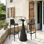 Voir la diapositive 2 : Habitat et Jardin Table et chaises hautes de bistrot empilables  Vaena  - 2 places - Noir