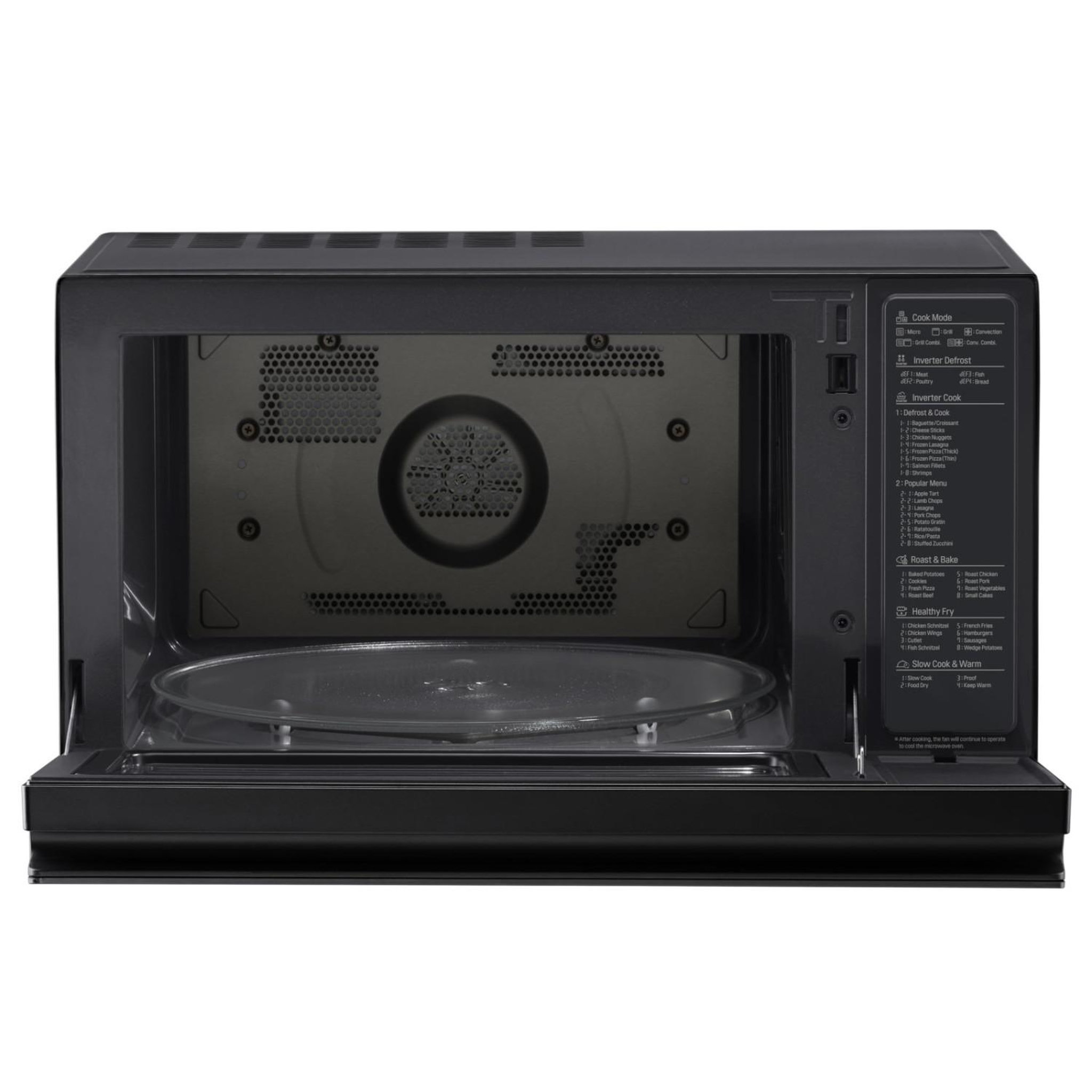 Voir la diapositive 2 : LG Lg mj3965bpb micro-ondes inverter ventilé 39 l one body à rabat noir
